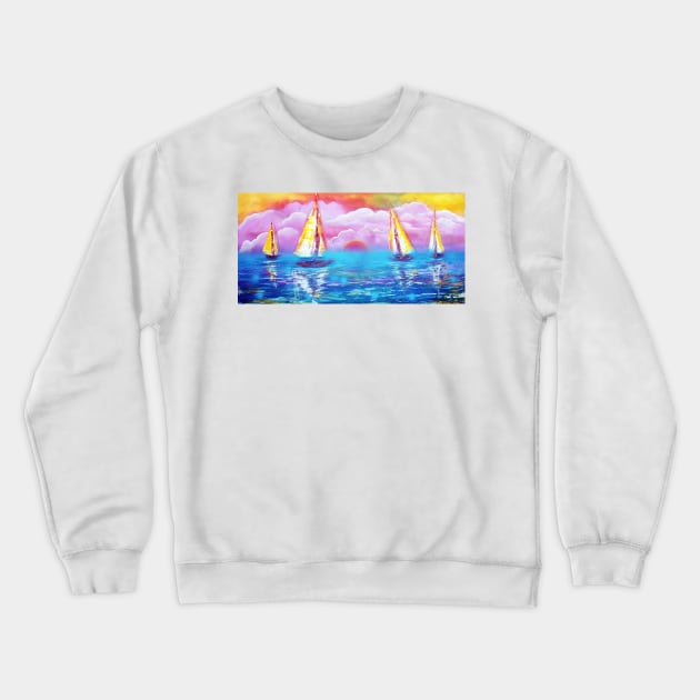 Cotton Candy Cove Crewneck Sweatshirt by barbosaart